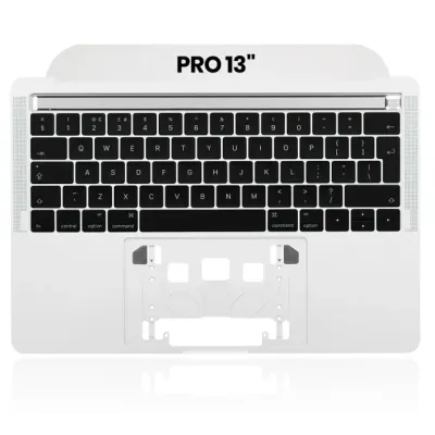 Top Case with Keyboard (ISO UK) For MacBook Pro 13" A1706 (2016-2017) (Used OEM Pull: Grade A) (Silver)