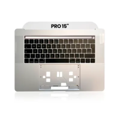 Топкейс з клавіатурою (ISO UK) для MacBook Pro 15" A1707 (2016-2017) (Used OEM Pull: Grade A) (Silver)