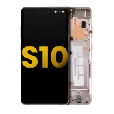 Дисплейний модуль (OLED) з рамкою для Samsung Galaxy S10 5G (Refurbished) (Royal Gold)