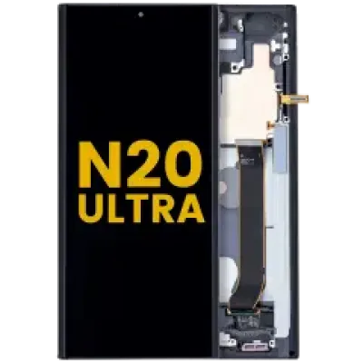 Дисплейний модуль (OLED) з рамкою для Samsung Galaxy Note 20 Ultra 5G (Refurbished) (Mystic Black)