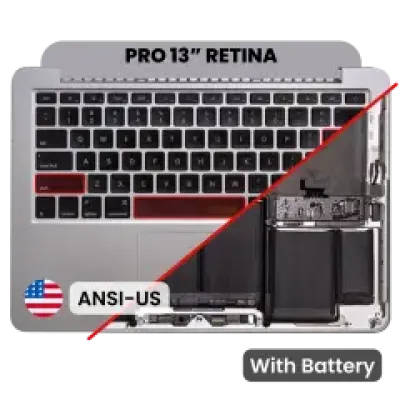 Топкейс з акумулятором та клавіатурою (ANSI US) для MacBook Pro 13" A1502 (2013-2014) (Used OEM Pull: Grade B/C)