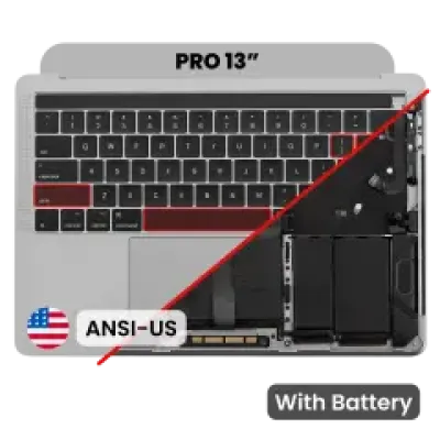 Топкейс з клавіатурою (ANSI US) та трекпадом для MacBook Pro 13" A1989 (2018-2019) (Used OEM Pull: Grade B/C) (Space Gray)