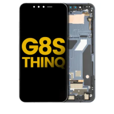 Дисплейний модуль (OLED) з рамкою для LG G8S ThinQ (Refurbished) (Mirror Black)