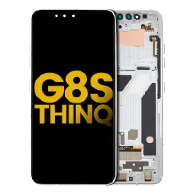 Дисплейний модуль (OLED) з рамкою для LG G8S ThinQ (Refurbished) (Mirror White)