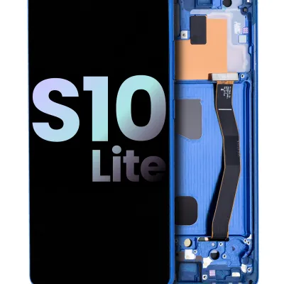 Дисплейний модуль (OLED) з рамкою для Samsung Galaxy S10 Lite (Service Pack) (Prism Blue)