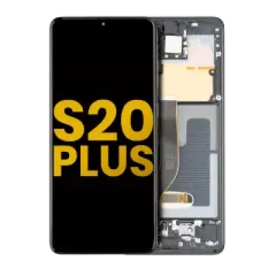 Дисплейний модуль (OLED) з рамкою для Samsung Galaxy S20 Plus 5G (Refurbished) (Cosmic Black)