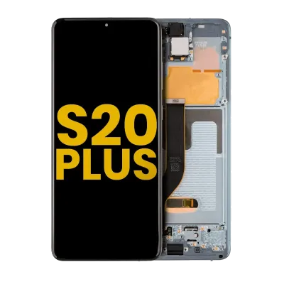 Дисплейний модуль (OLED) з рамкою для Samsung Galaxy S20 Plus 5G (Refurbished) (Cloud Blue)