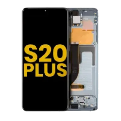 Дисплейний модуль (OLED) з рамкою для Samsung Galaxy S20 Plus 5G (Refurbished) (Cloud Blue)