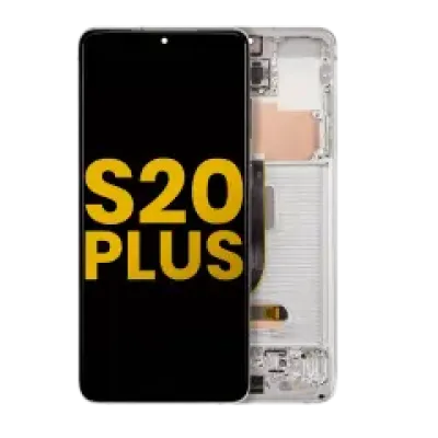 Дисплейний модуль (OLED) з рамкою для Samsung Galaxy S20 Plus 5G (Refurbished) (Cloud White)