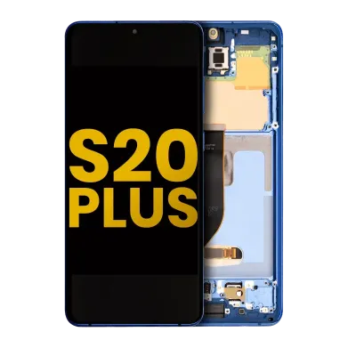 OLED Assembly With Frame For Samsung Galaxy S20 Plus 5G (Refurbished) (Aura Blue)