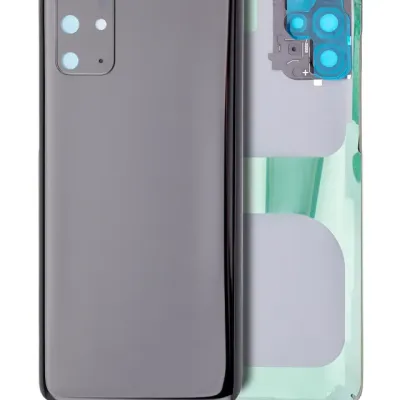 Заднє скло з камерою для Samsung Galaxy S20 Plus 5G (No Logo) (Aftermarket Plus) (Cosmic Black)