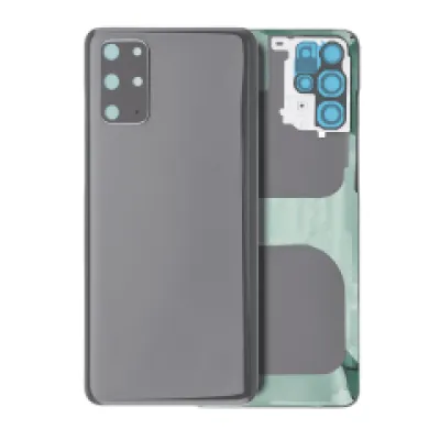 Заднє скло з камерою для Samsung Galaxy S20 Plus 5G (No Logo) (Aftermarket Plus) (Cosmic Gray)