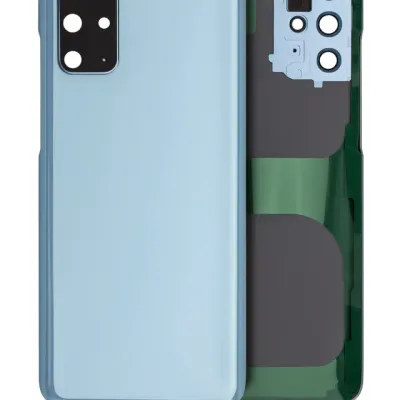 Заднє скло з камерою для Samsung Galaxy S20 Plus 5G (No Logo) (Aftermarket Plus) (Cloud Blue)
