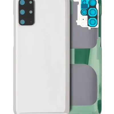 Заднє скло з камерою для Samsung Galaxy S20 Plus 5G (No Logo) (Aftermarket Plus) (Cloud White)