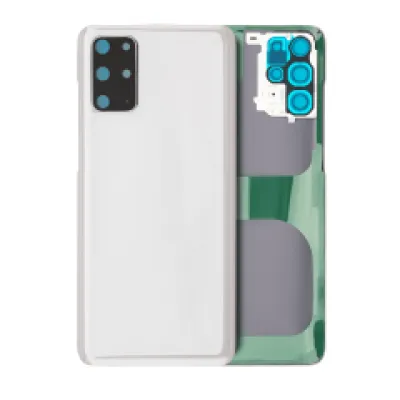 Заднє скло з камерою для Samsung Galaxy S20 Plus 5G (No Logo) (Aftermarket Plus) (Cloud White)