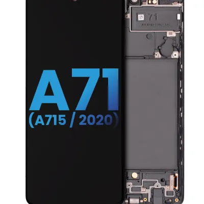 Дисплейний модуль (LCD) з рамкою (без датчика відбитків) для Samsung Galaxy A71 (A715 / 2020) (Aftermarket: Incell) (усі кольори)