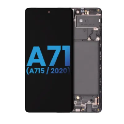 Дисплейний модуль (LCD) з рамкою (без датчика відбитків) для Samsung Galaxy A71 (A715 / 2020) (Aftermarket: Incell) (усі кольори)