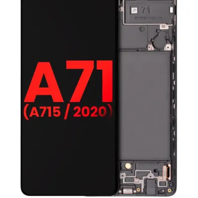 Дисплейний модуль (OLED) з рамкою для Samsung Galaxy A71 (A715 / 2020) (6.36") (Aftermarket Plus: Hard) (усі кольори)