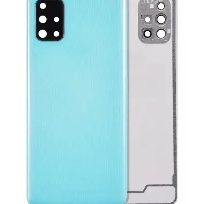 Back Cover Glass With Camera Lens For Samsung Galaxy A71 (A715 / 2020) (Aftermarket Plus) ( Prism Crush Blue)