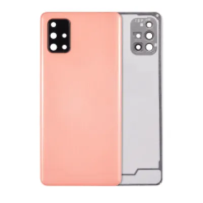 Задня кришка зі склом камери для Samsung Galaxy A71 4G (A715 / 2020) (Aftermarket Plus) (Prism Crush Pink)