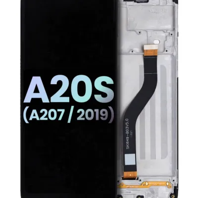 Дисплейний модуль (LCD) з рамкою для Samsung Galaxy A20s (A207 / 2019) (Service Pack) (всі кольори)
