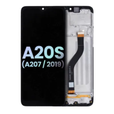 Дисплейний модуль (LCD) з рамкою для Samsung Galaxy A20s (A207 / 2019) (Service Pack) (всі кольори)