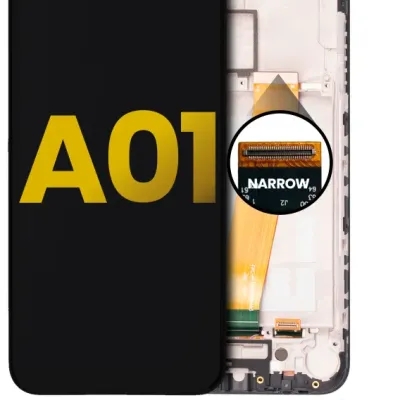 LCD Assembly With Frame For Samsung Galaxy A01 (Micro USB Frame / Narrow Connector) (Refurbished) (All Colors)