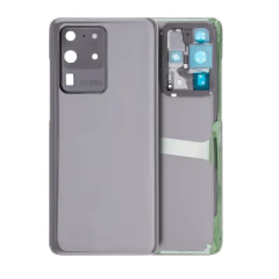 Задня кришка зі склом камери для Samsung Galaxy S20 Ultra 5G (No Logo) (Aftermarket Plus) (Cosmic Gray)