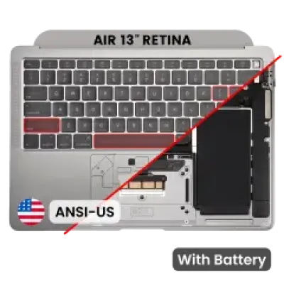 Топкейс з акумулятором і клавіатурою (ANSI US) для MacBook Air 13" A2179 (2020) (Used OEM Pull: Grade B/C) (Space Gray)
