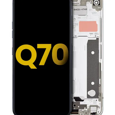 Дисплейний модуль (LCD) з рамкою для LG Q70 (Refurbished) (Mirror Silver)