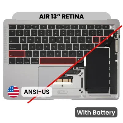 Топкейс з акумулятором і клавіатурою (ANSI US) для MacBook Air 13" A2179 (2020) (Used OEM Pull: Grade A) (Space Gray)