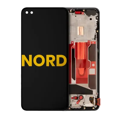 OLED Assembly With Frame For OnePlus Nord (Refurbished) (Gray Onyx)