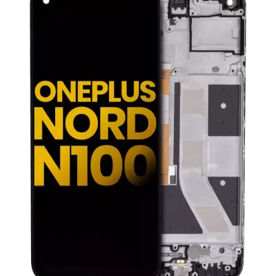 Дисплейний модуль (LCD) з рамкою для OnePlus Nord N100 (Refurbished) (чорний)