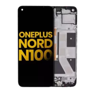 Дисплейний модуль (LCD) з рамкою для OnePlus Nord N100 (Refurbished) (чорний)