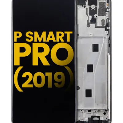 Дисплейний модуль (LCD) з рамкою для Huawei P Smart Pro (2019) (Refurbished) (Midnight Black)