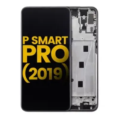 Дисплейний модуль (LCD) з рамкою для Huawei P Smart Pro (2019) (Refurbished) (Midnight Black)