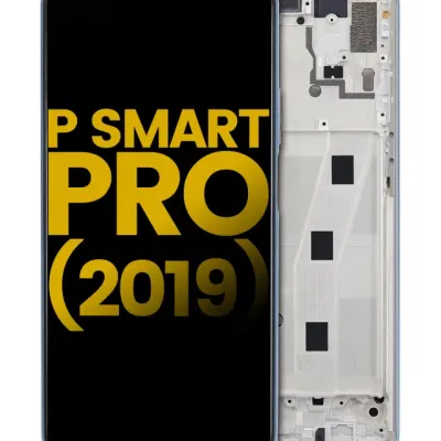 Дисплейний модуль (LCD) з рамкою для Huawei P Smart Pro (2019) (Refurbished) (Breathing Crystal)