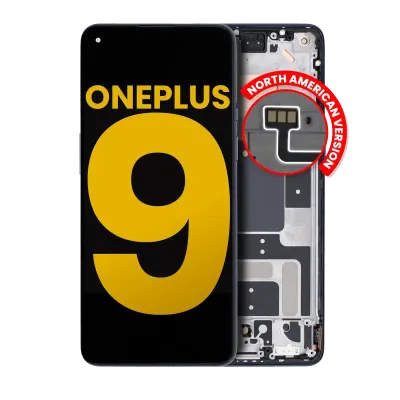 OLED Assembly With Frame For OnePlus 9 (US Version) (Refurbished) (Astral Black)