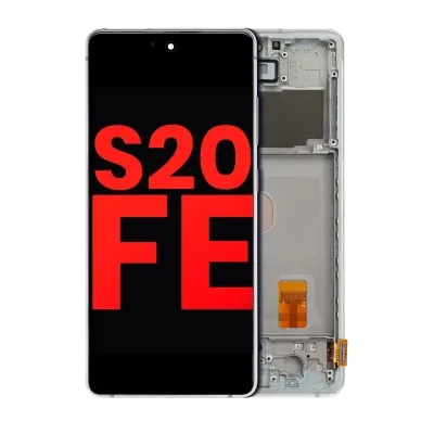 Дисплейний модуль (OLED) з рамкою для Samsung Galaxy S20 FE 4G / 5G (Aftermarket Plus) (Cloud Mint)