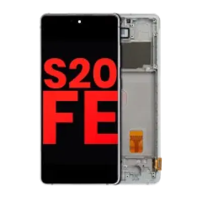 Дисплейний модуль (OLED) з рамкою для Samsung Galaxy S20 FE 4G / 5G (Aftermarket Plus) (Cloud Mint)