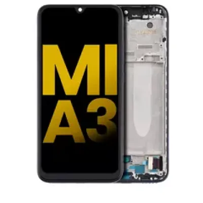 Дисплейний модуль (OLED) з рамкою для Xiaomi Mi A3 (Refurbished) (чорний)