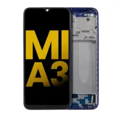 Дисплейний модуль (OLED) з рамкою для Xiaomi Mi A3 (Refurbished) (синій)