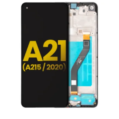 Дисплейний модуль (LCD) з рамкою для Samsung Galaxy A21 (A215 / 2020) (усі кольори) (Refurbished)