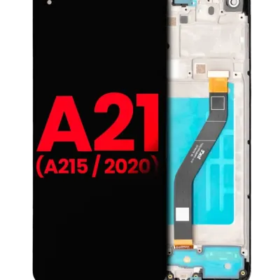 Дисплейний модуль (LCD) з рамкою для Samsung Galaxy A21 (A215 / 2020) (Aftermarket Plus)