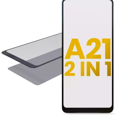Скло екрана 2 в 1 з OCA для Samsung Galaxy A21 (A215 / 2020)