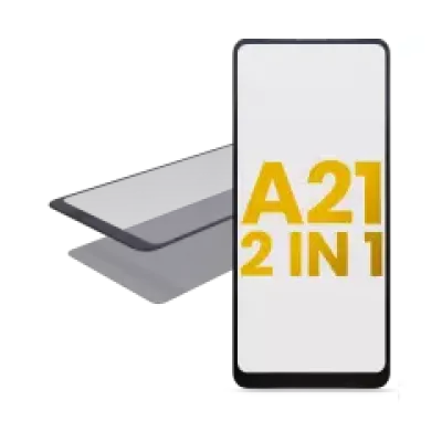 Скло екрана 2 в 1 з OCA для Samsung Galaxy A21 (A215 / 2020)