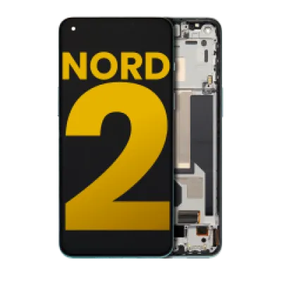 Дисплейний модуль (OLED) з рамкою для OnePlus Nord 2 5G (Refurbished) (Green Wood)