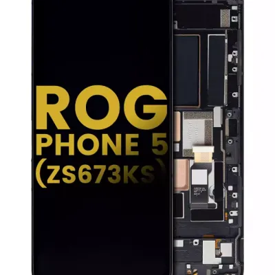 OLED Assembly With Frame For Asus ROG Phone 5 (ZS673KS) (Refurbished) (Phantom Black)