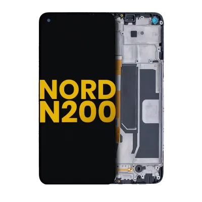 Дисплейний модуль (LCD) з рамкою для OnePlus Nord N200 5G (Refurbished) (всі кольори)