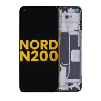 Дисплейний модуль (LCD) з рамкою для OnePlus Nord N200 5G (Refurbished) (всі кольори)